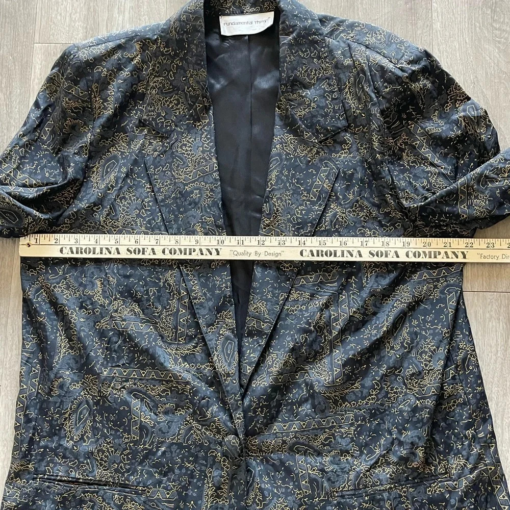 Vintage Fundamental Things Paisley Print Multicolor Blazer Women’s Size 14 - Picture 9 of 12